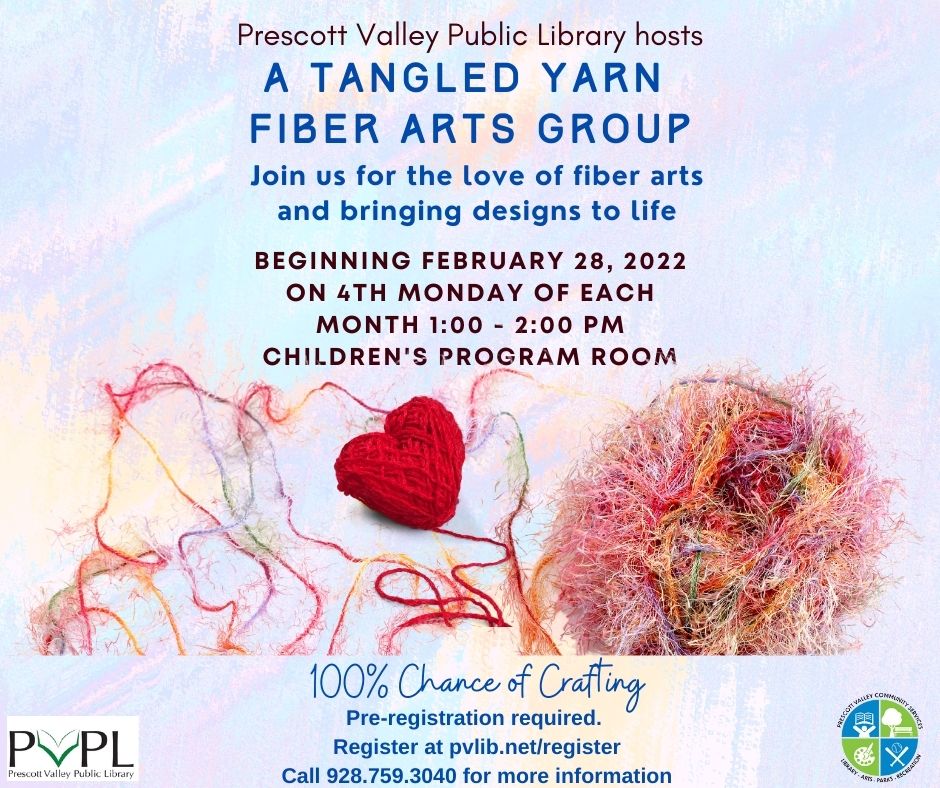 A Tangled YarnFiber Arts Group, In person program, February 28, 2022